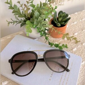 Brown aviators.